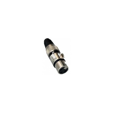 Jendrix Conector Jack Canon XLR, Plata/Negro